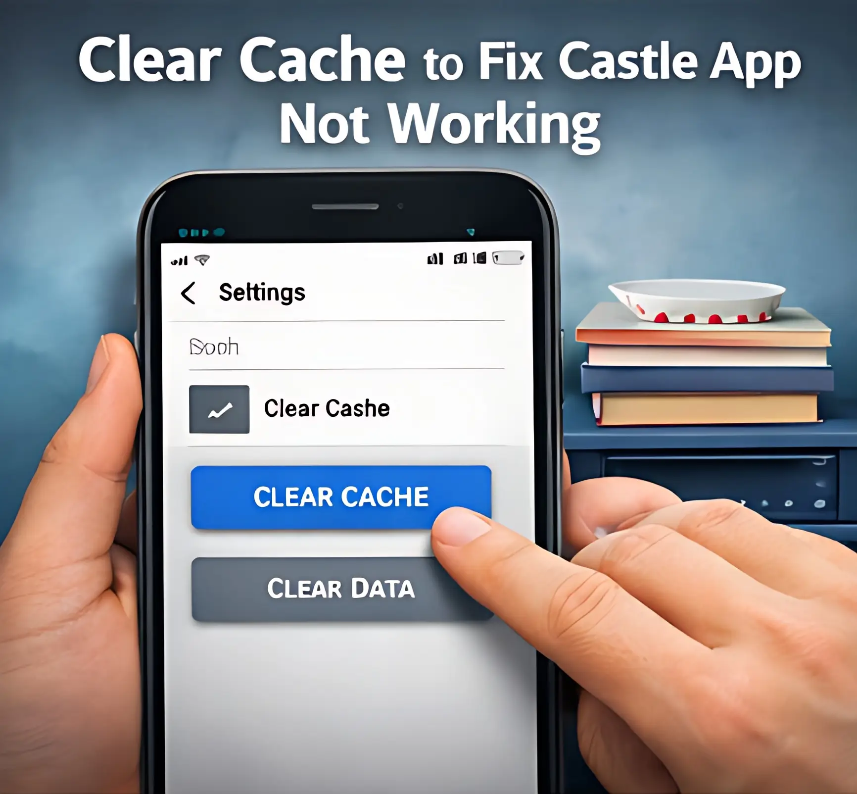 Clearing Castle App cache and app data from Android settings