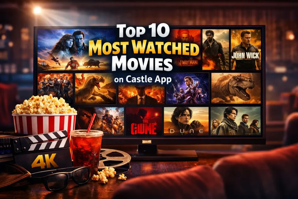 Most watched movies on Castle App trending streaming films list
