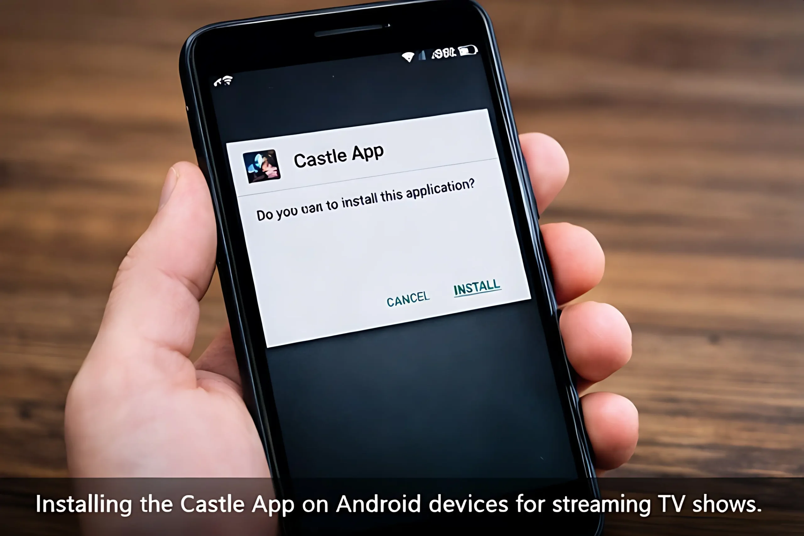 Step by step installation process of Castle App on an Android smartphone
